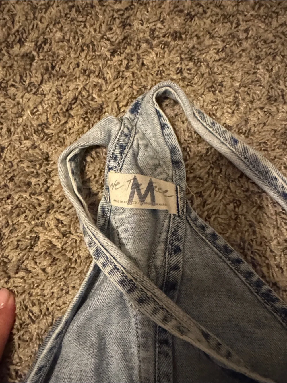 Free People Ziggy Overalls Powder Blue